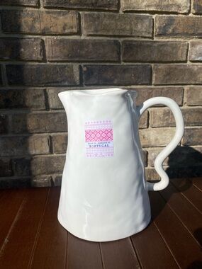 Aria White Pitcher by Viva by Vietri